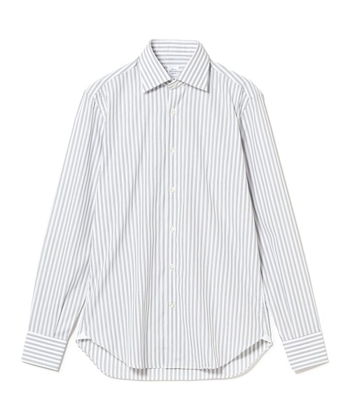 BEAMS F(ビームスエフ)の「【別注】Maria Santangelo / ANDREA マルチストライプ ワイドカラーシャツ(シャツ/ブラウス・メンズ・ブラウン系その他4・37/40/39/41)」の4枚目の写真