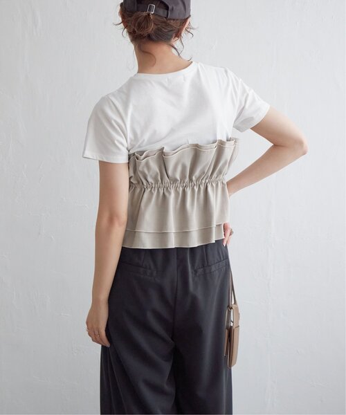 notch.(ノッチ)の「ビスチェレーヤードプルオーバー(Tシャツ/カットソー・レディース・ブラック/グレイッシュベージュ・M)」の21枚目の写真