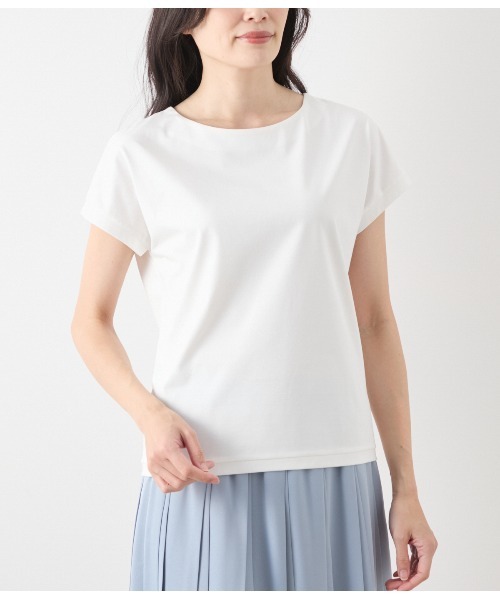 NEWYORKER / ニューヨーカー ソルシールド フレンチスリーブTシャツ NEWYORKER tシャツ 「UVカット・透け防止・遮熱」ソルシールド