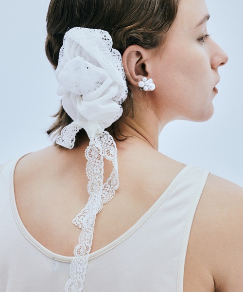 IRIS47(イリスフォーセブン)の「【IRIS 47】kaleid shushu/カレイド シュシュ(シュシュ・レディース・ブラック/ミント/ホワイト・FREE)」の1枚目の写真