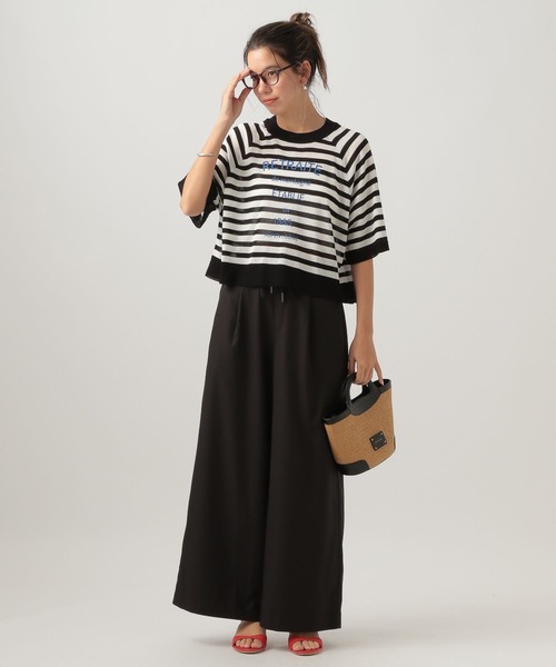 BAYFLOW（ベイフロー）の「[選べるアソートロゴ]シアーニットショートプルオーバー（ニット/セーター・レディース・その他1/オフホワイト/グレイッシュベージュ・FREE）」の22枚目の写真