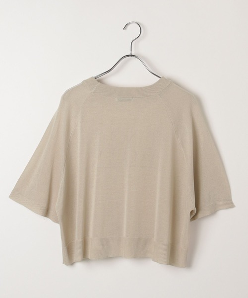 BAYFLOW（ベイフロー）の「[選べるアソートロゴ]シアーニットショートプルオーバー（ニット/セーター・レディース・その他1/オフホワイト/グレイッシュベージュ・FREE）」の9枚目の写真