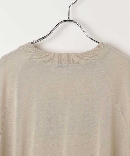 BAYFLOW（ベイフロー）の「[選べるアソートロゴ]シアーニットショートプルオーバー（ニット/セーター・レディース・その他1/オフホワイト/グレイッシュベージュ・FREE）」の8枚目の写真