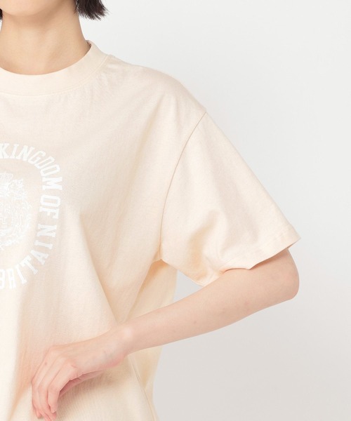 studio CLIP(スタディオクリップ)の「【daily CLIP】カレッジデザインTシャツ(Tシャツ/カットソー・レディース・オフホワイト/ネイビー/チェリーレッド・FREE)」の9枚目の写真
