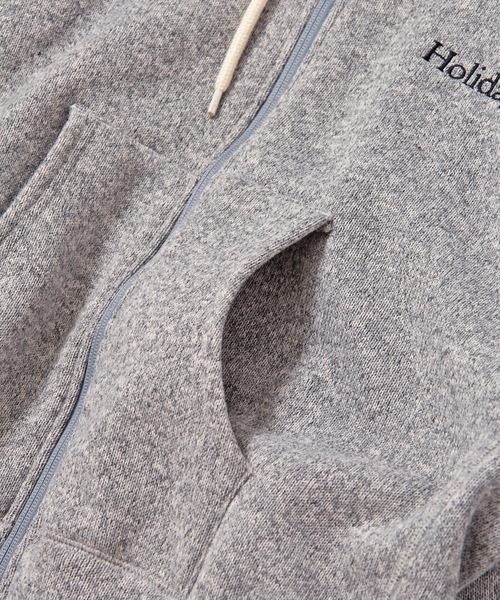HOLIDAY（ホリデイ）の「THERMAL PRO FLEECE ZIP-UP HOODIE サーマルプロフリースジップアップフーディー（パーカー・レディース・ヘザーグレー/ブラック・ONE SIZE）」の3枚目の写真