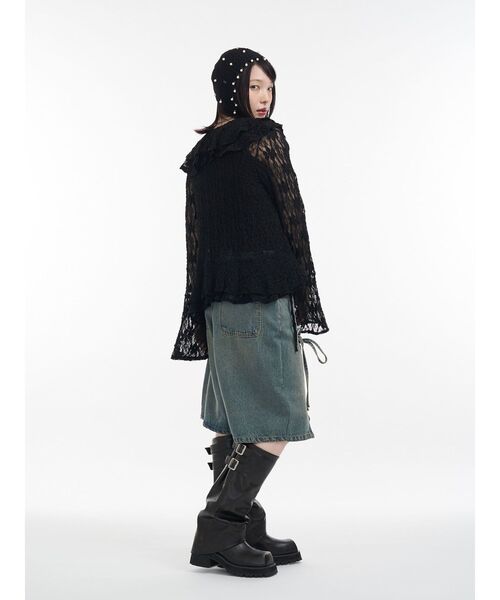 ブラウス シャツ ラッフルフリルレースブラウス レディース marisha-0.jpg