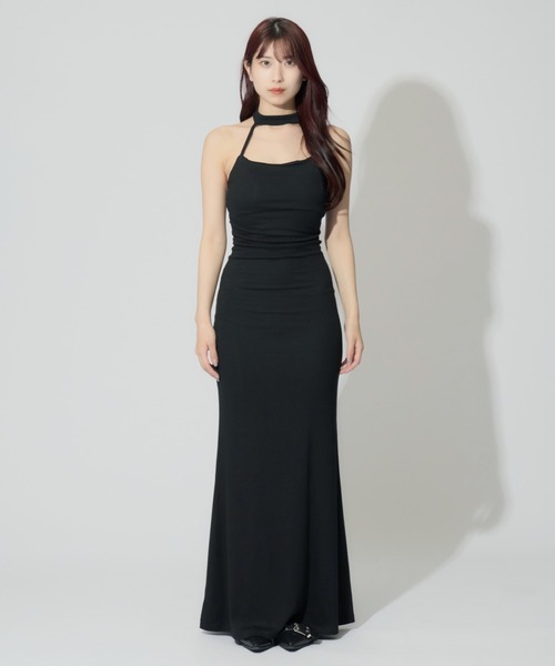セール】Halter Neck Strap Dress / ホルターネックストラップ