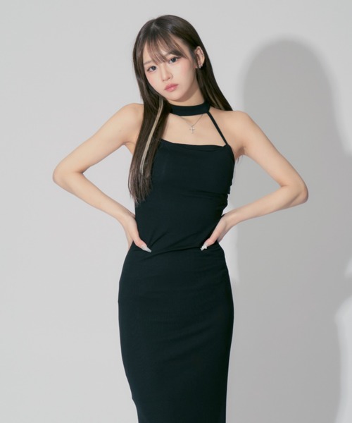 セール】Halter Neck Strap Dress / ホルターネックストラップ