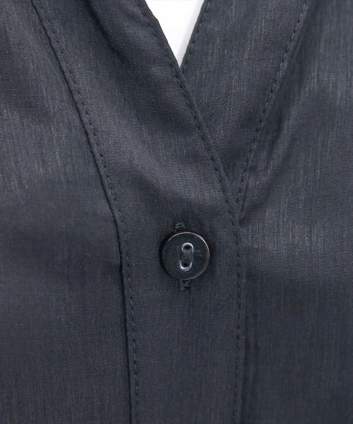 CLEAR BASIC（クリアベーシック）の「バックスピンドル裾タックフレンチスリーブブラウス[オフィスカジュアル 着回し抜群]（シャツ/ブラウス・レディース・オフホワイト/ブラック/ピンク/サックスブルー/ブルー系その他/ピンク系その他/ホワイト系その他・F）」の8枚目の写真