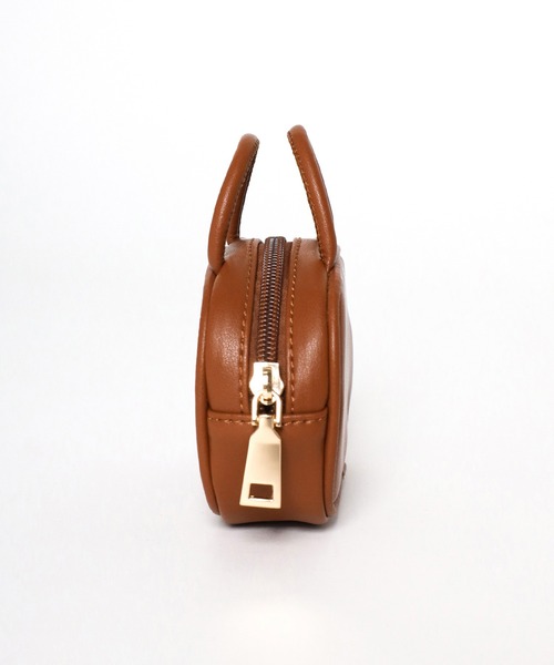 soins（ソワン）の「【牛革】ミニバッグチャーム付きスクエアボストンバッグ（ボストンバッグ・レディース・ブラック/キャメル・FREE）」の17枚目の写真