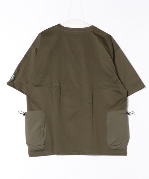 Mac-House(マックハウス)の「WOODS ドローコードポケットTシャツ【UVカット】(Tシャツ/カットソー・メンズ・ホワイト/ネイビー/ブラック/カーキ・M/L/XL)」の14枚目の写真