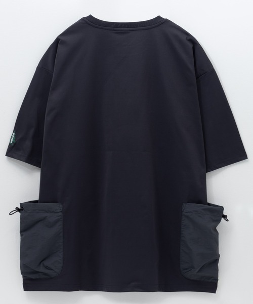 Mac-House(マックハウス)の「WOODS ドローコードポケットTシャツ【UVカット】(Tシャツ/カットソー・メンズ・ホワイト/ネイビー/ブラック/カーキ・M/L/XL)」の6枚目の写真