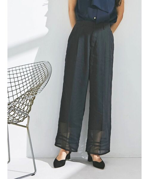 TONAL(トーナル)の「シアータックワイドパンツ(その他パンツ・レディース・ブラック/ベージュ/ピンク・MEDIUM/SMALL)」の2枚目の写真