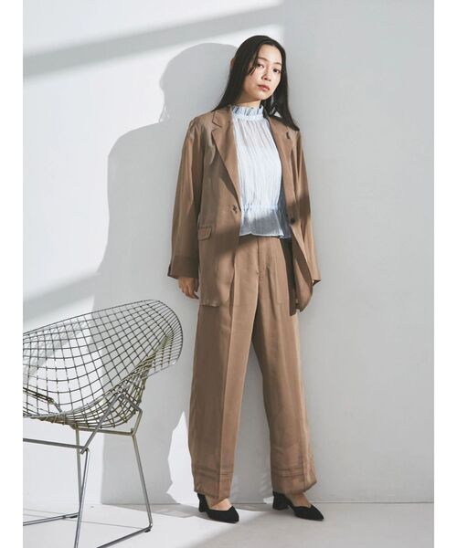 TONAL(トーナル)の「シアータックワイドパンツ(その他パンツ・レディース・ブラック/ベージュ/ピンク・MEDIUM/SMALL)」の18枚目の写真