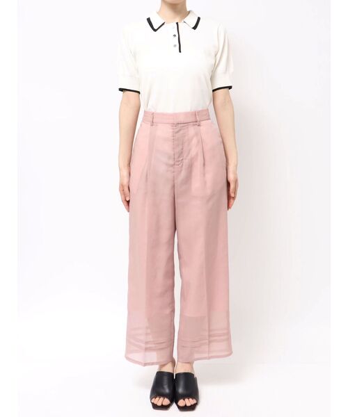 TONAL(トーナル)の「シアータックワイドパンツ(その他パンツ・レディース・ブラック/ベージュ/ピンク・MEDIUM/SMALL)」の9枚目の写真