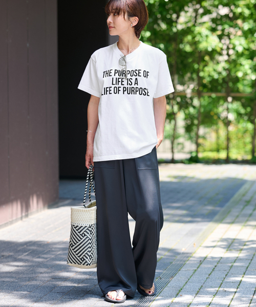 JOURNAL STANDARD relume（ジャーナルスタンダード　レリューム）の「《追加》別注【GULFCOAST SPORTSWEAR】ロゴTシャツ（Tシャツ/カットソー・レディース・ライトホワイト/グリーン/ベージュ/ネイビー・FREE）」の5枚目の写真