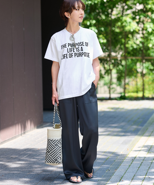 JOURNAL STANDARD relume（ジャーナルスタンダード　レリューム）の「《追加》別注【GULFCOAST SPORTSWEAR】ロゴTシャツ（Tシャツ/カットソー・レディース・ライトホワイト/グリーン/ベージュ/ネイビー・FREE）」の6枚目の写真