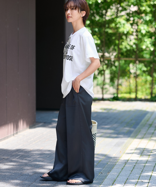 JOURNAL STANDARD relume（ジャーナルスタンダード　レリューム）の「《追加》別注【GULFCOAST SPORTSWEAR】ロゴTシャツ（Tシャツ/カットソー・レディース・ライトホワイト/グリーン/ベージュ/ネイビー・FREE）」の7枚目の写真