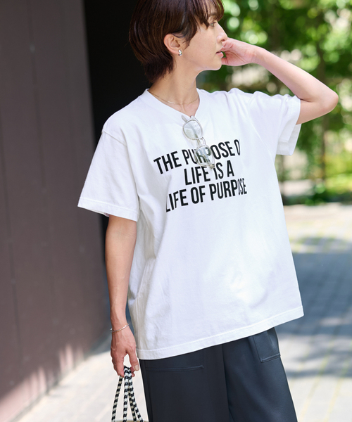 JOURNAL STANDARD relume（ジャーナルスタンダード　レリューム）の「《追加》別注【GULFCOAST SPORTSWEAR】ロゴTシャツ（Tシャツ/カットソー・レディース・ライトホワイト/グリーン/ベージュ/ネイビー・FREE）」の11枚目の写真