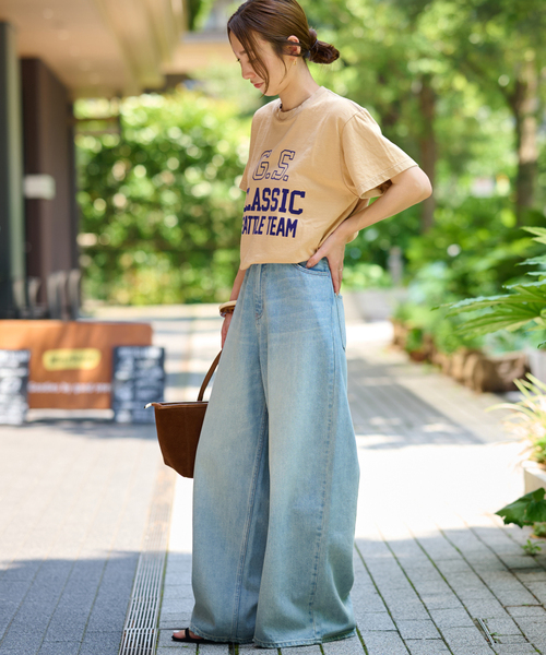 JOURNAL STANDARD relume（ジャーナルスタンダード　レリューム）の「《追加》別注【GULFCOAST SPORTSWEAR】ロゴTシャツ（Tシャツ/カットソー・レディース・ライトホワイト/グリーン/ベージュ/ネイビー・FREE）」の15枚目の写真