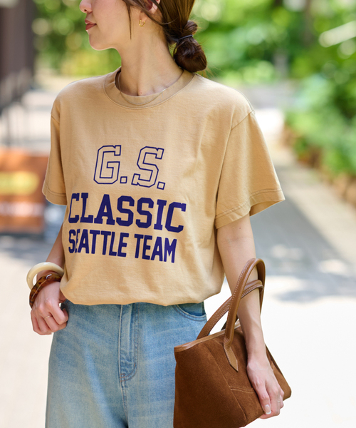 JOURNAL STANDARD relume（ジャーナルスタンダード　レリューム）の「《追加》別注【GULFCOAST SPORTSWEAR】ロゴTシャツ（Tシャツ/カットソー・レディース・ライトホワイト/グリーン/ベージュ/ネイビー・FREE）」の17枚目の写真