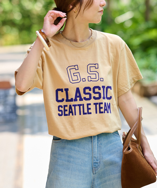 JOURNAL STANDARD relume（ジャーナルスタンダード　レリューム）の「《追加》別注【GULFCOAST SPORTSWEAR】ロゴTシャツ（Tシャツ/カットソー・レディース・ライトホワイト/グリーン/ベージュ/ネイビー・FREE）」の18枚目の写真