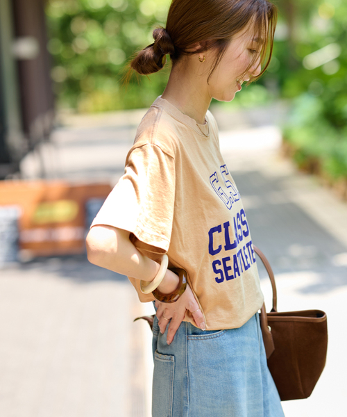 JOURNAL STANDARD relume（ジャーナルスタンダード　レリューム）の「《追加》別注【GULFCOAST SPORTSWEAR】ロゴTシャツ（Tシャツ/カットソー・レディース・ライトホワイト/グリーン/ベージュ/ネイビー・FREE）」の19枚目の写真