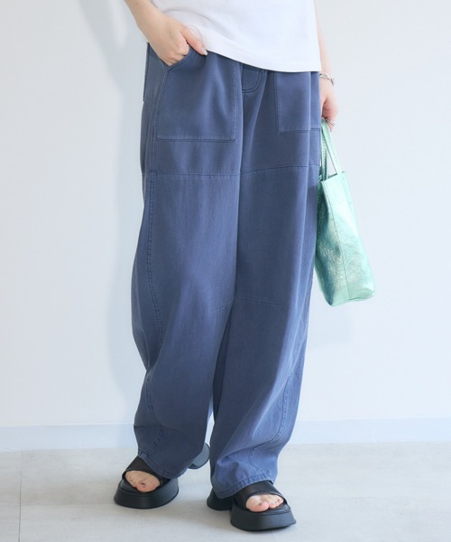 Paradise Picnic（パラダイスピクニック）の「33℃　ポンチ×布帛ワイドカーブパンツ（その他パンツ・レディース・ネイビー/ブラック/カーキ・FREE）」の3枚目の写真