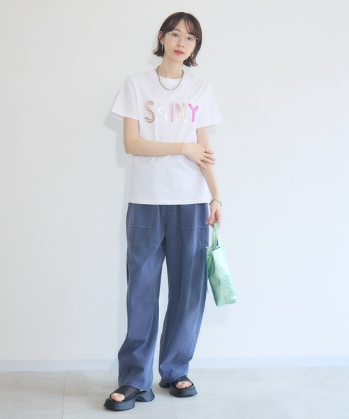 セール】33℃ ポンチ×布帛ワイドカーブパンツ（その他パンツ