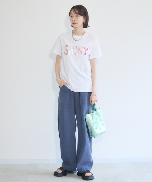 Paradise Picnic（パラダイスピクニック）の「33℃　ポンチ×布帛ワイドカーブパンツ（その他パンツ・レディース・ネイビー/ブラック/カーキ・FREE）」の7枚目の写真