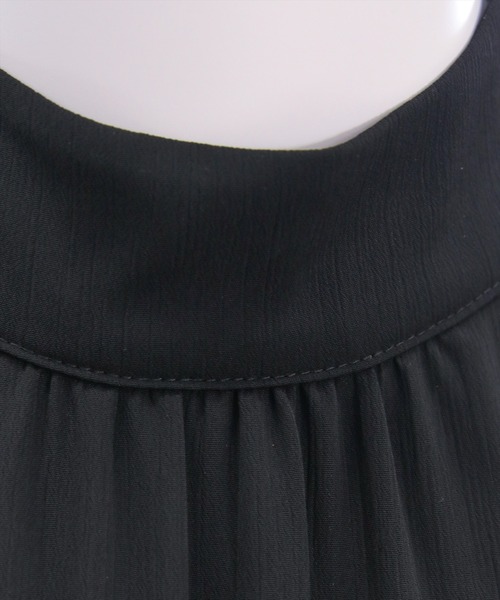 CLEAR BASIC（クリアベーシック）の「ボウタイリボンティアードブラウス[オフィスカジュアル 着回し抜群 上品]（シャツ/ブラウス・レディース・ブラック/アイボリー/ブルーグレー/ネイビー/ワインレッド・F）」の11枚目の写真