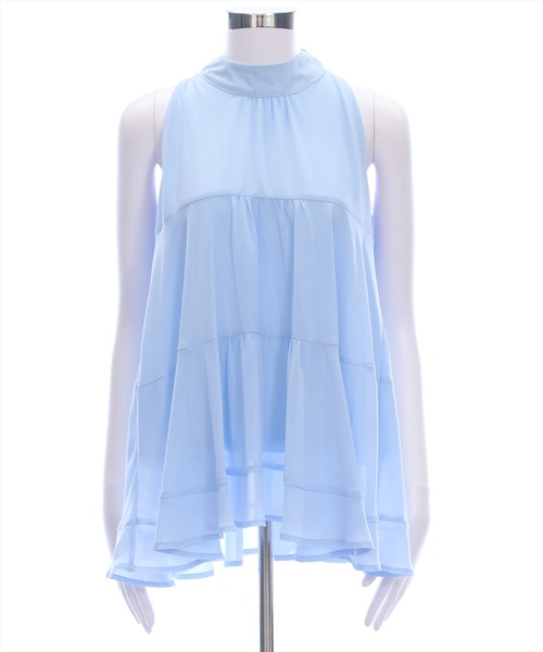 CLEAR BASIC（クリアベーシック）の「ボウタイリボンティアードブラウス[オフィスカジュアル 着回し抜群 上品]（シャツ/ブラウス・レディース・ブラック/アイボリー/ブルーグレー/ネイビー/ワインレッド・F）」の6枚目の写真