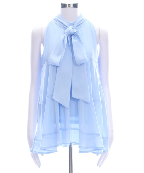 CLEAR BASIC（クリアベーシック）の「ボウタイリボンティアードブラウス[オフィスカジュアル 着回し抜群 上品]（シャツ/ブラウス・レディース・ブラック/アイボリー/ブルーグレー/ネイビー/ワインレッド・F）」の19枚目の写真