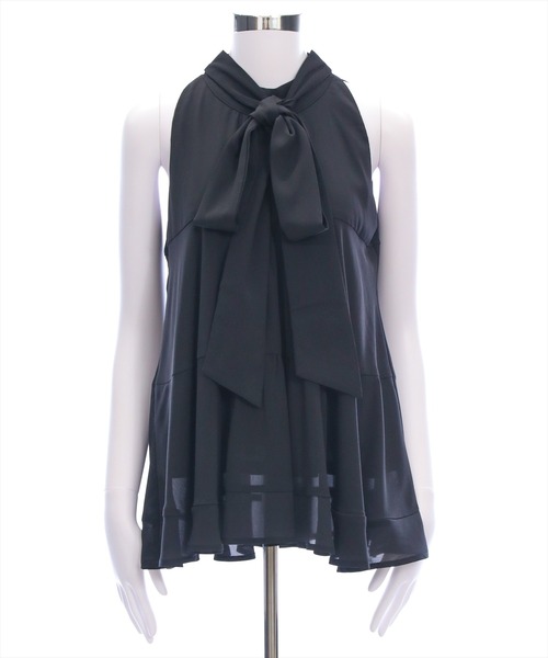 CLEAR BASIC（クリアベーシック）の「ボウタイリボンティアードブラウス[オフィスカジュアル 着回し抜群 上品]（シャツ/ブラウス・レディース・ブラック/アイボリー/ブルーグレー/ネイビー/ワインレッド・F）」の17枚目の写真