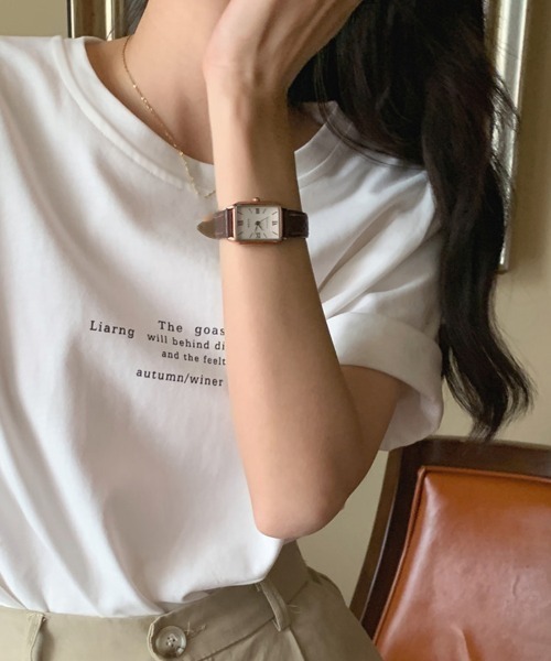shoppinggo(ショッピングゴー)の「ロゴTシャツ レディース 夏服 tシャツ(Tシャツ/カットソー・レディース・ホワイト・L/M)」の5枚目の写真