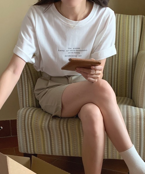shoppinggo(ショッピングゴー)の「ロゴTシャツ レディース 夏服 tシャツ(Tシャツ/カットソー・レディース・ホワイト・L/M)」の9枚目の写真