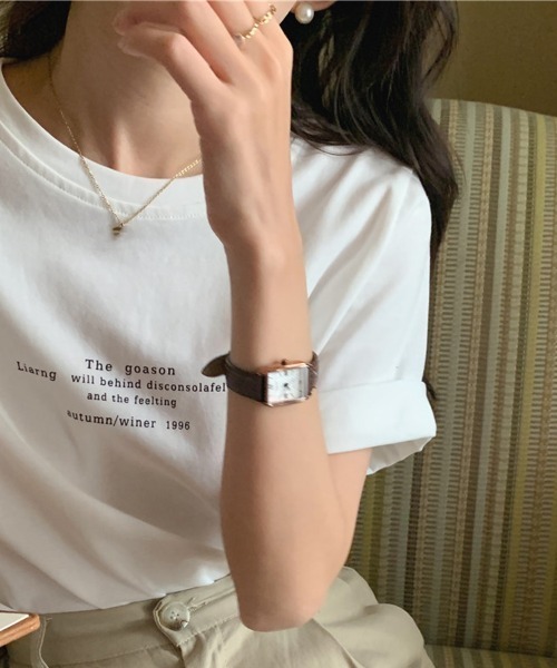 shoppinggo(ショッピングゴー)の「ロゴTシャツ レディース 夏服 tシャツ(Tシャツ/カットソー・レディース・ホワイト・L/M)」の10枚目の写真