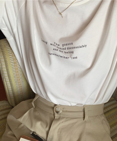 shoppinggo(ショッピングゴー)の「ロゴTシャツ レディース 夏服 tシャツ(Tシャツ/カットソー・レディース・ホワイト・L/M)」の11枚目の写真
