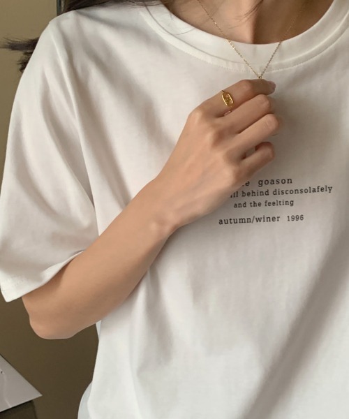 shoppinggo(ショッピングゴー)の「ロゴTシャツ レディース 夏服 tシャツ(Tシャツ/カットソー・レディース・ホワイト・L/M)」の13枚目の写真