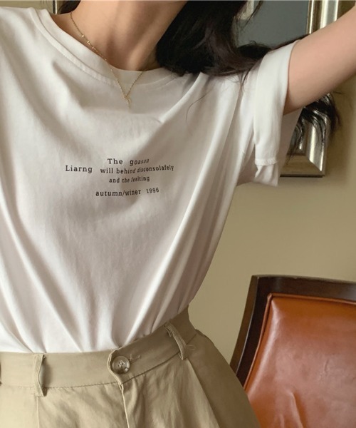 shoppinggo(ショッピングゴー)の「ロゴTシャツ レディース 夏服 tシャツ(Tシャツ/カットソー・レディース・ホワイト・L/M)」の15枚目の写真
