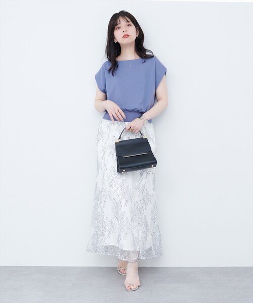 natural couture（ナチュラルクチュール）の「きれいめポンチボートネックTOPS（タンクトップ・レディース・ピンク/ブルー/アイボリー/グレイッシュベージュ/ブラック・FREE）」の21枚目の写真