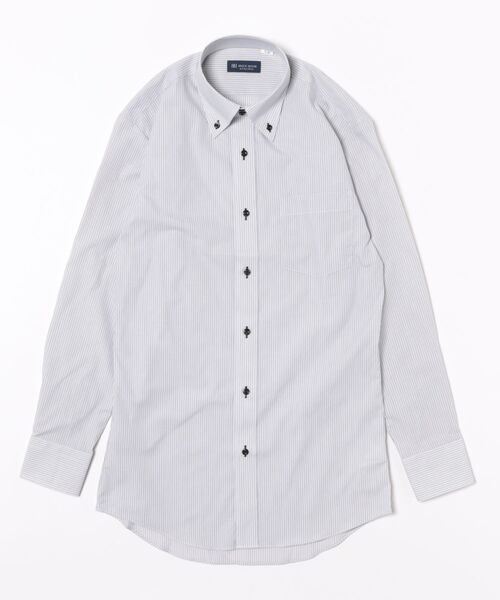 TOKYO SHIRTS(トウキョウシャツ)の「形態安定ノンアイロン ドゥエボットーニ 長袖ビジネスワイシャツ(ビジネスシャツ・メンズ・グレー・首回り37cm-裄丈80cm/首回り39cm-裄丈80cm/首回り39cm-裄丈84cm/首回り41cm-裄丈82cm/首回り41cm-裄丈86cm/首回り42cm-裄丈82cm/首回り42cm-裄丈86cm/首回り43cm-裄丈82cm/首回り43cm-裄丈86cm/首回り37cm-裄丈84cm)」の6枚目の写真