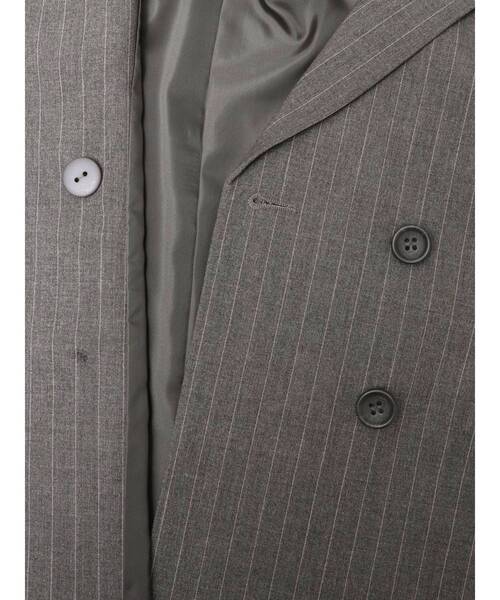 MURUA（ムルーア）の「【セットアップ対応】ピークドラペルダブルミドルジレベスト（ベスト・レディース・ブラック/ネイビー/グレー/モカ・FREE）」の15枚目の写真