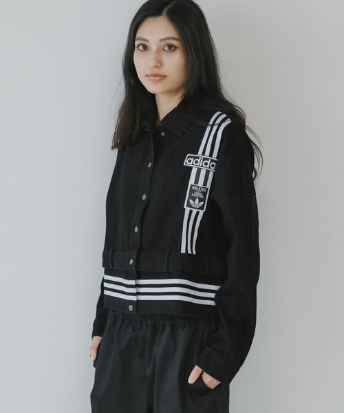 adidas(アディダス)の「adidas/アディダス DENIM TRACK TOP デニムジャケット(デニムジャケット・レディース・ブラック・S/XS/XL/M)」の18枚目の写真