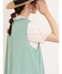 Samansa Mos2 | 【汗染み防止】袖口レースパフスリーブTシャツ(Tシャツ/カットソー)