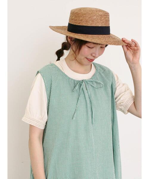 Samansa Mos2(サマンサ モスモス)の「【汗染み防止】袖口レースパフスリーブTシャツ(Tシャツ/カットソー・レディース・オフホワイト/ブルー/チャコールグレー/キナリ・F)」の17枚目の写真