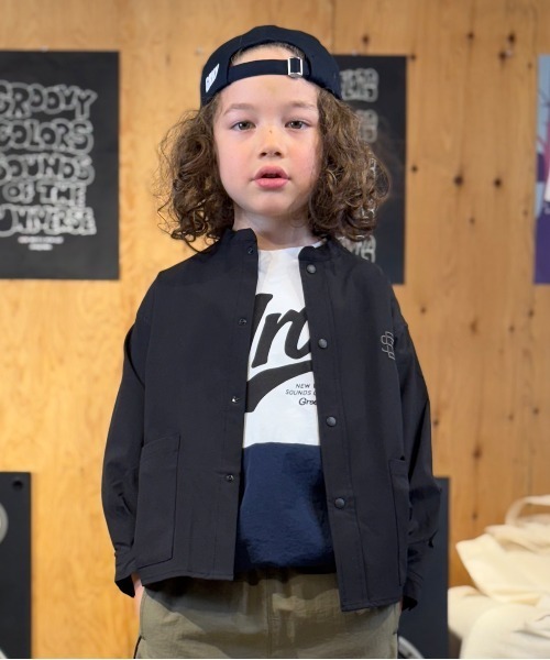 GROOVY COLORS（グルービーカラーズ）の「Nylon 4way Band Collar Shirt（シャツ/ブラウス・キッズ・ブラック・135/145）」の3枚目の写真