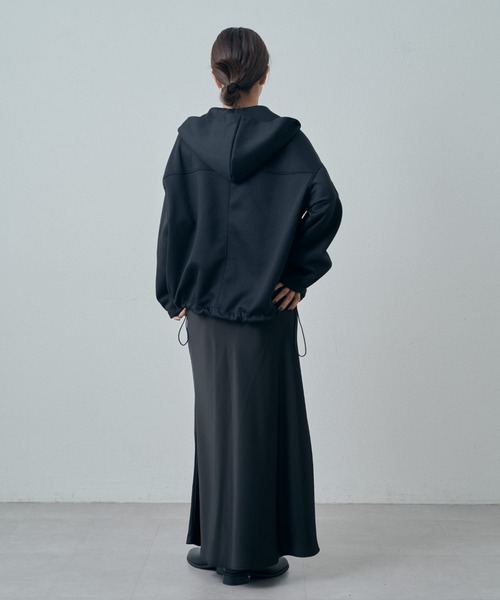 Lui's（ルイス）の「relaxスナップフードブルゾン（Tシャツ/カットソー・レディース・グレー/ブラック/ライトグレー・FREE）」の15枚目の写真