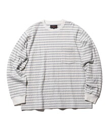 BEAMS PLUS | ジャカード ストライプ L/S ポケット Tシャツ(Tシャツ/カットソー)