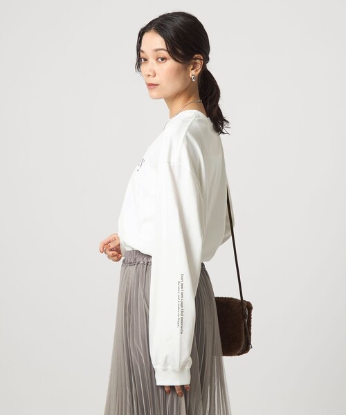 green label relaxing(グリーンレーベルリラクシング)の「ロゴ ロングスリーブ Tシャツ(Tシャツ/カットソー・レディース・ダークグレー/その他1/その他2・FREE)」の4枚目の写真